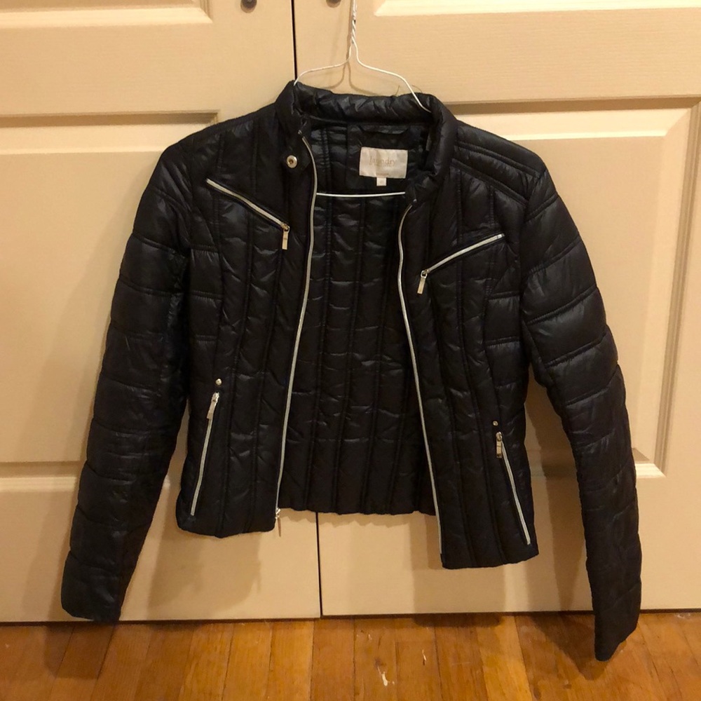 Laundry Black bomber puffer coat